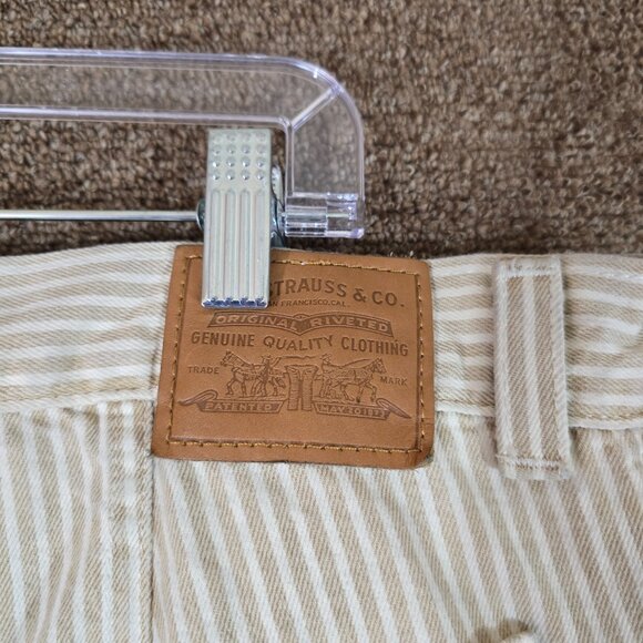 Levi Premium Dad Utility Jeans Beige and White Sz 31 Preowned - Picture 3 of 6